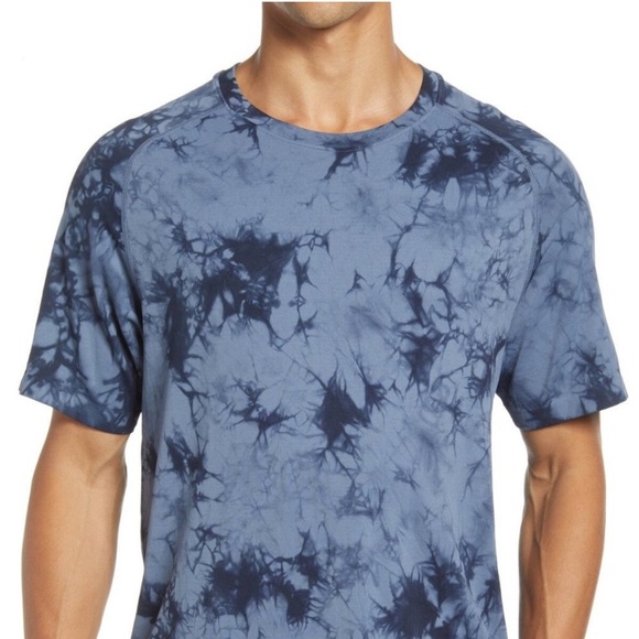 Zella Men’s Athletic Short Sleeve T Shirt Tie Dye Blue Size XXL - Picture 1 of 10